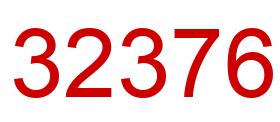 Number 32376 red image