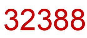 Number 32388 red image