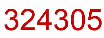 Number 324305 red image