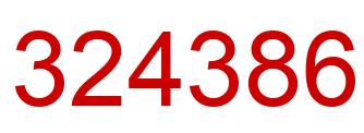 Número 324386 imagen rojo