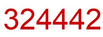 Number 324442 red image
