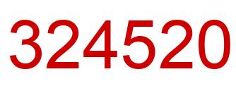 Number 324520 red image