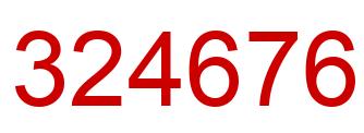 Number 324676 red image