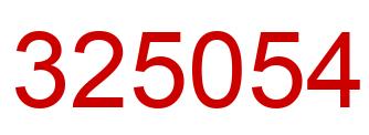 Número 325054 imagen rojo