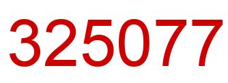 Number 325077 red image