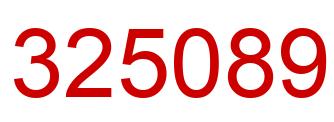 Number 325089 red image