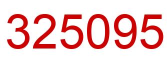 Number 325095 red image