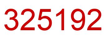 Number 325192 red image