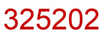 Number 325202 red image