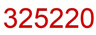 Number 325220 red image