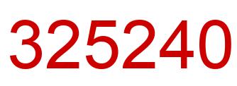 Number 325240 red image