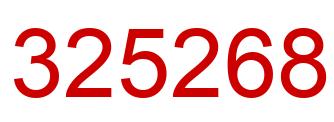 Number 325268 red image