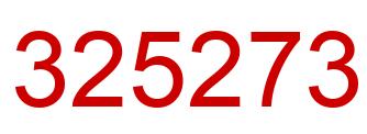 Number 325273 red image