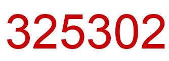 Number 325302 red image