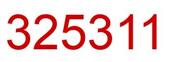 Number 325311 red image