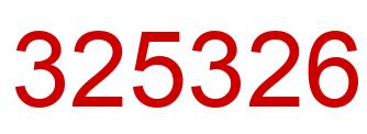 Number 325326 red image