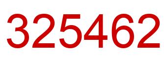 Number 325462 red image