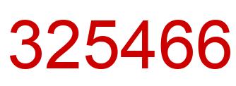 Number 325466 red image