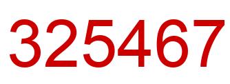 Number 325467 red image