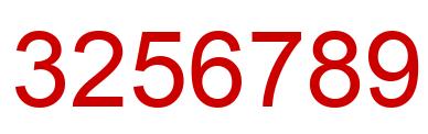 Number 3256789 red image