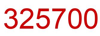 Número 325700 imagen rojo