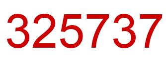 Número 325737 imagen rojo