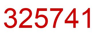 Número 325741 imagen rojo