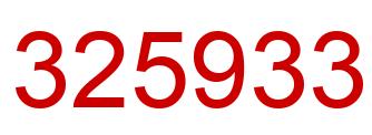 Number 325933 red image