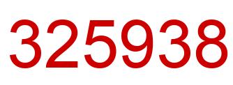 Number 325938 red image