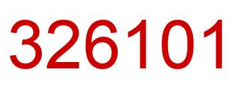 Number 326101 red image