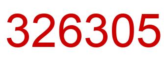 Number 326305 red image