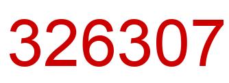 Number 326307 red image