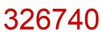 Number 326740 red image
