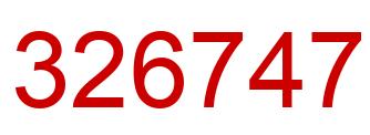 Number 326747 red image