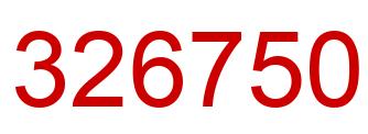 Number 326750 red image