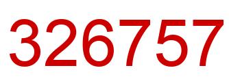 Number 326757 red image