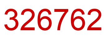 Number 326762 red image