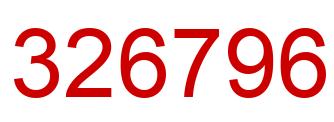 Number 326796 red image