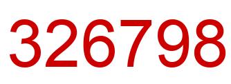 Number 326798 red image