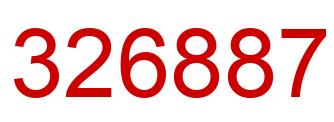 Number 326887 red image
