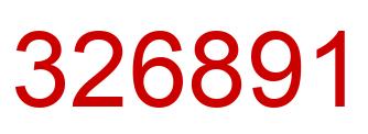 Number 326891 red image