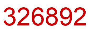 Number 326892 red image