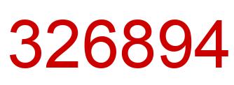Number 326894 red image