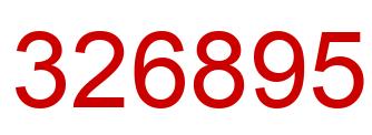 Number 326895 red image
