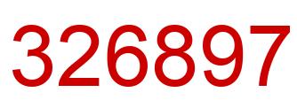 Number 326897 red image