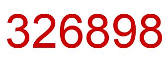 Number 326898 red image