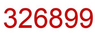 Number 326899 red image