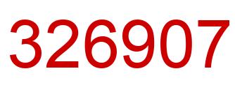 Number 326907 red image