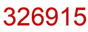 Number 326915 red image
