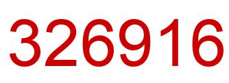 Number 326916 red image